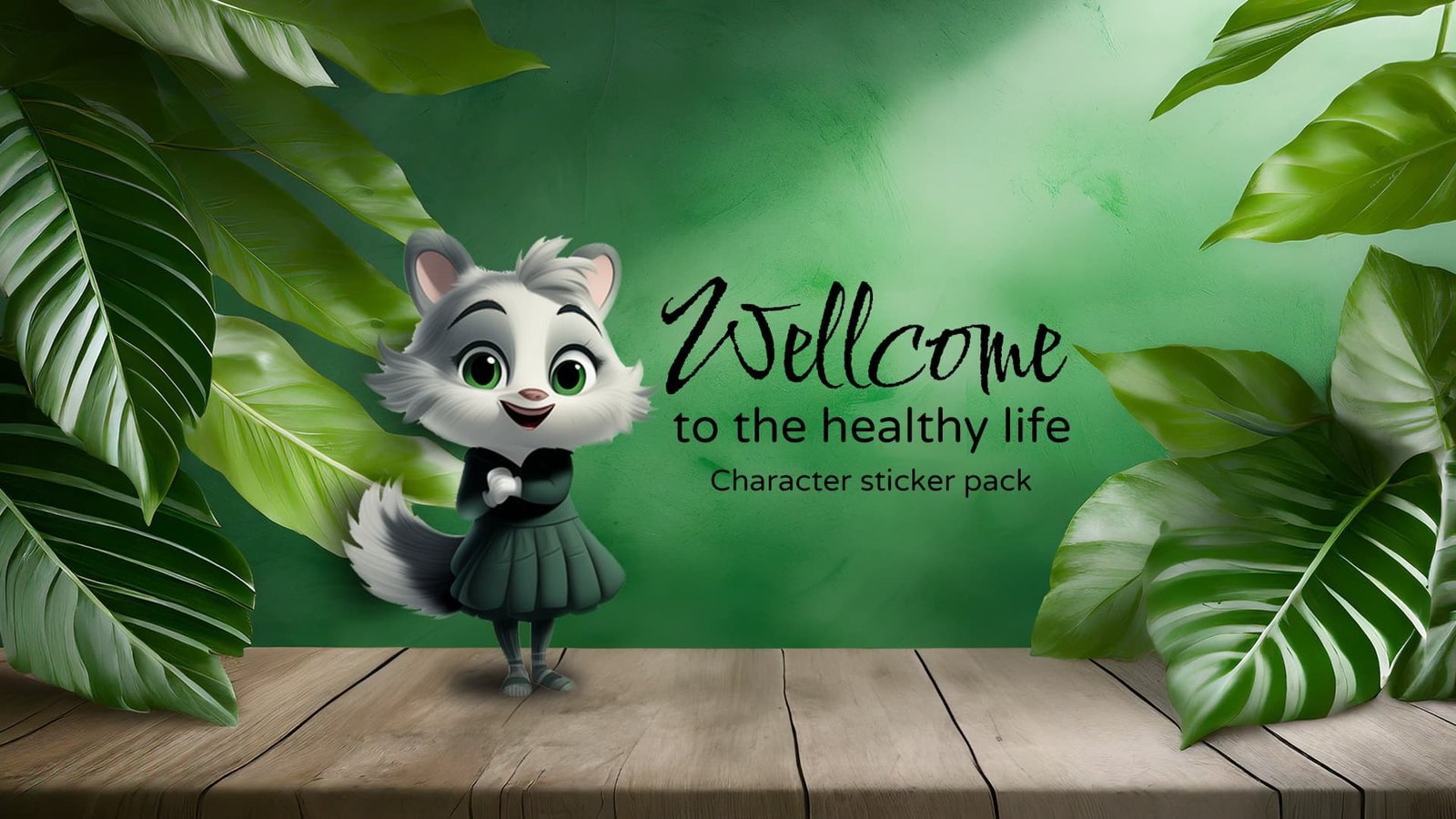 Задача Разработка персонажа для клуба здорового образа жизни Внешний вид  Симпатичная милашка в зеленых оттенках , олицетворяющих пр